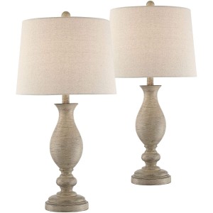 Mighty Rock Bedside Table Lamps Set of 2 -Modern Desk Lamps for Bedroom, Dorm, Living Room, Office